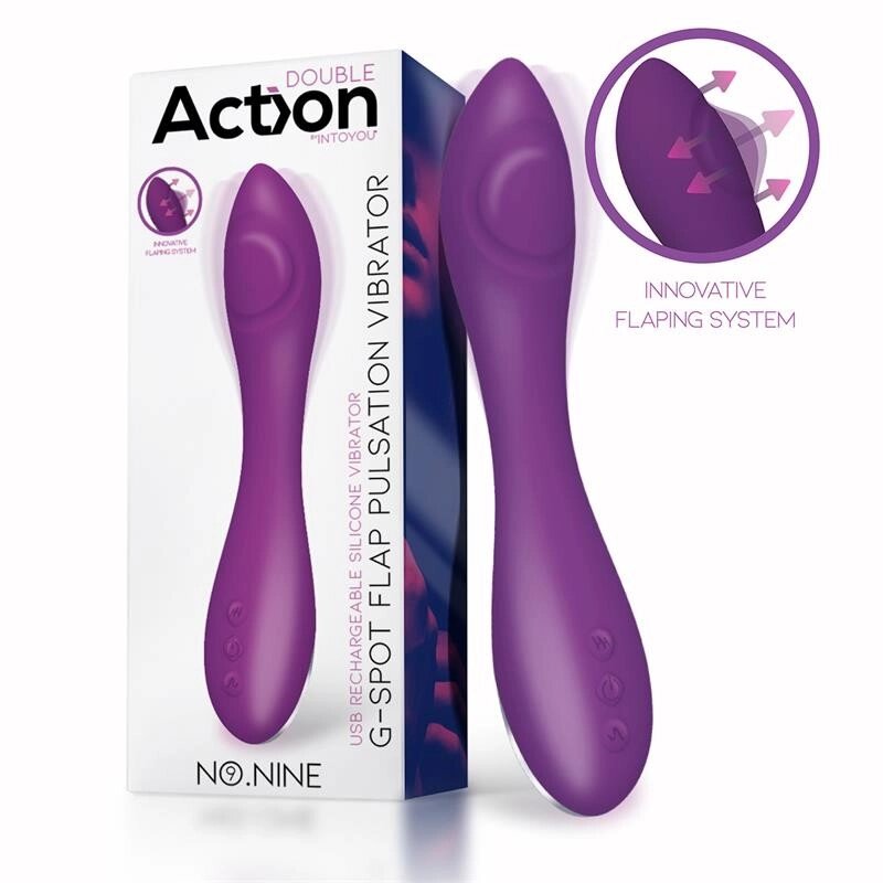 ACTION NO. NINE G-SPOT VIBRATOR FLAP FUNCTION MAGNETIC USB SILICONE від компанії Elektromax - фото 1