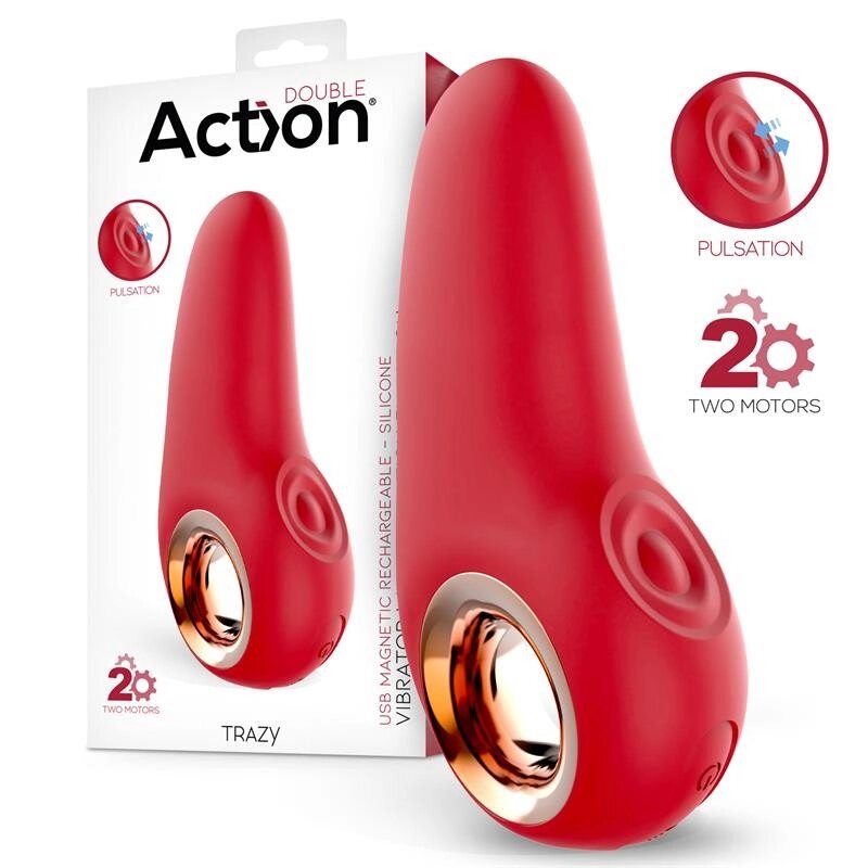 ACTION TRAZY STIMULATOR WITH PULSATION ERGONOMIC USB від компанії Elektromax - фото 1