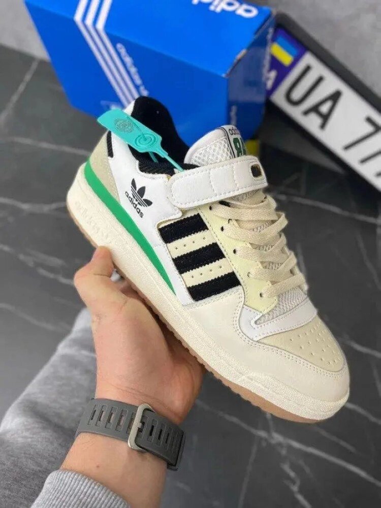 Adidas Forum 84 зелений/чорний/бежевий від компанії Elektromax - фото 1