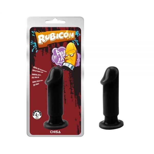 Анальна пробка чорна з головкою Evil Dildo Plug Medium від компанії Elektromax - фото 1