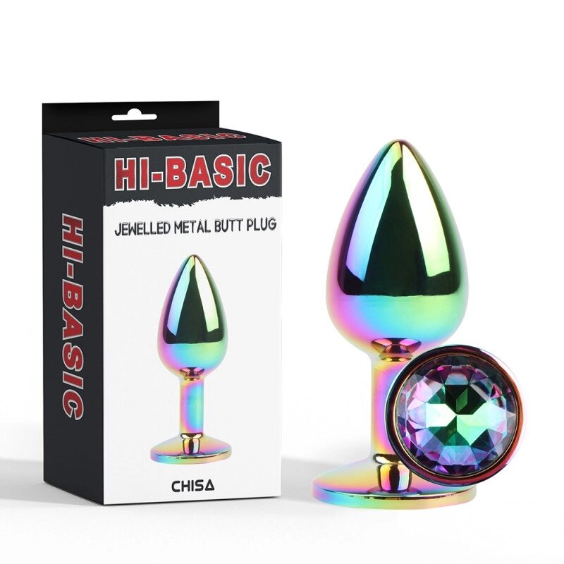 Анальна пробка з камінчиком Jewelled Metel Butt Plug від компанії Elektromax - фото 1