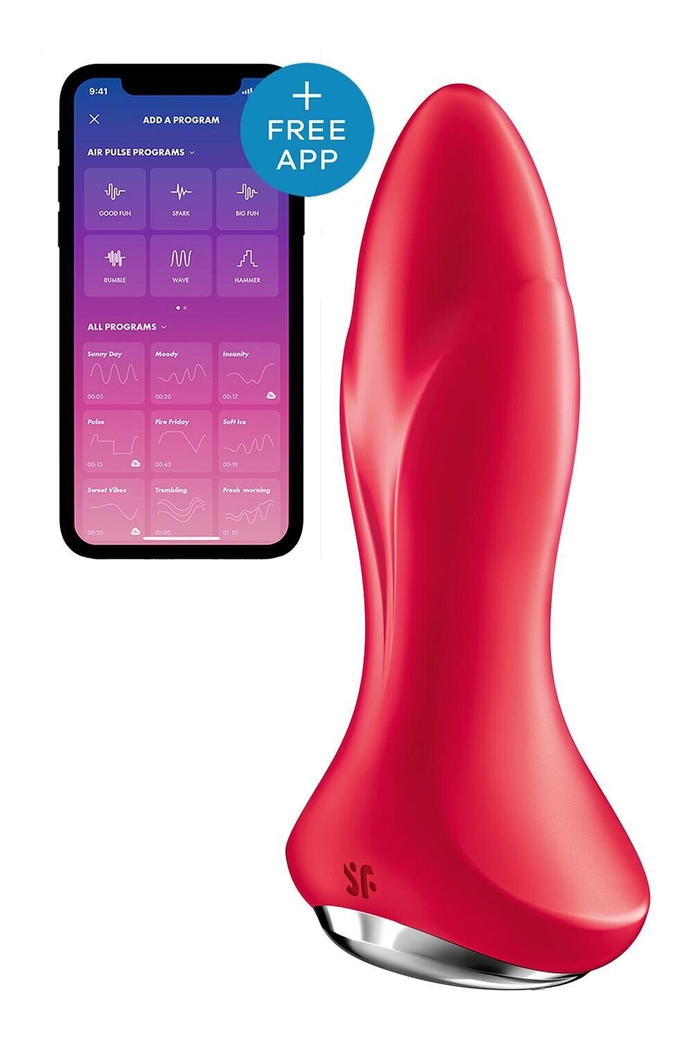 Анальна смарт-вібропробка із перлинним масажем Satisfyer Rotator Plug 1+ Red від компанії Elektromax - фото 1