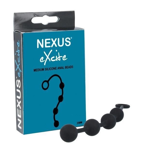 Анальні кульки Nexus Excite Medium Anal Beads, силікон, макс. діаметр 2,5 см від компанії Elektromax - фото 1