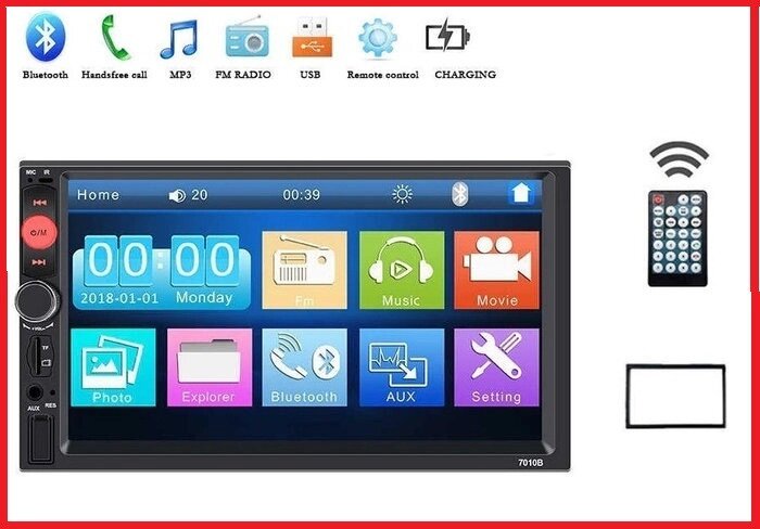Автомагнітола 2DIN 7010 little + пульт (20)  ⁇  Автомагнітола Pioneer від компанії Elektromax - фото 1