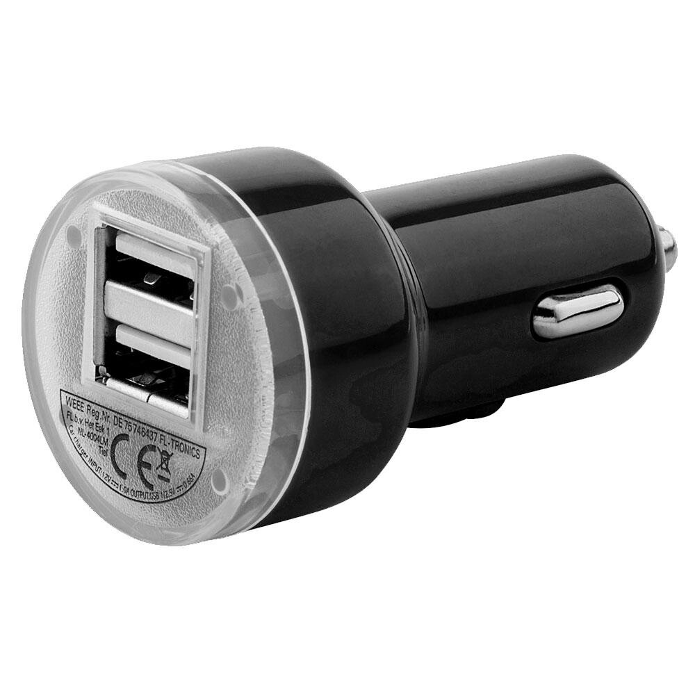 Автомобільний зарядний пристрій 2 порти USB 2.0 від компанії Elektromax - фото 1