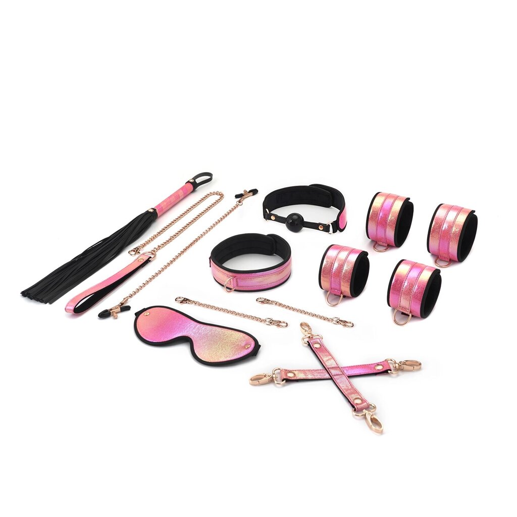 БДСМ-набір Liebe Seele Vivid Sakura 8 Pieces Set, 8 аксесуарів, екошкіра на оксамитовій основі від компанії Elektromax - фото 1