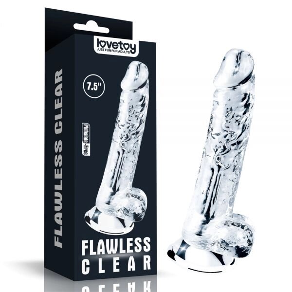 Бездоганний прозорий фалоімітатор Flawless Clear Dildo від компанії Elektromax - фото 1