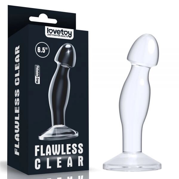 Бездоганний прозорий особистий    стимулятор на присоске Flawless Clear Prostate Plug від компанії Elektromax - фото 1