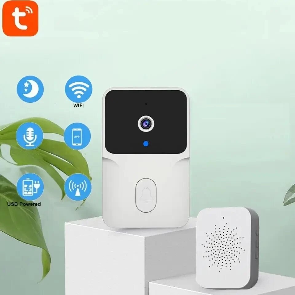 Бездротовий дверний відеодзвінок Wi-Fi Smart Doorbell M6 від компанії Elektromax - фото 1