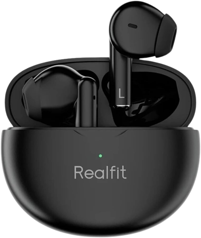 Безпровідні навушники Realfit F2 Pro, активне шумозаглушення, Bluetooth 5.3,з мікрофоном Чорний від компанії Elektromax - фото 1