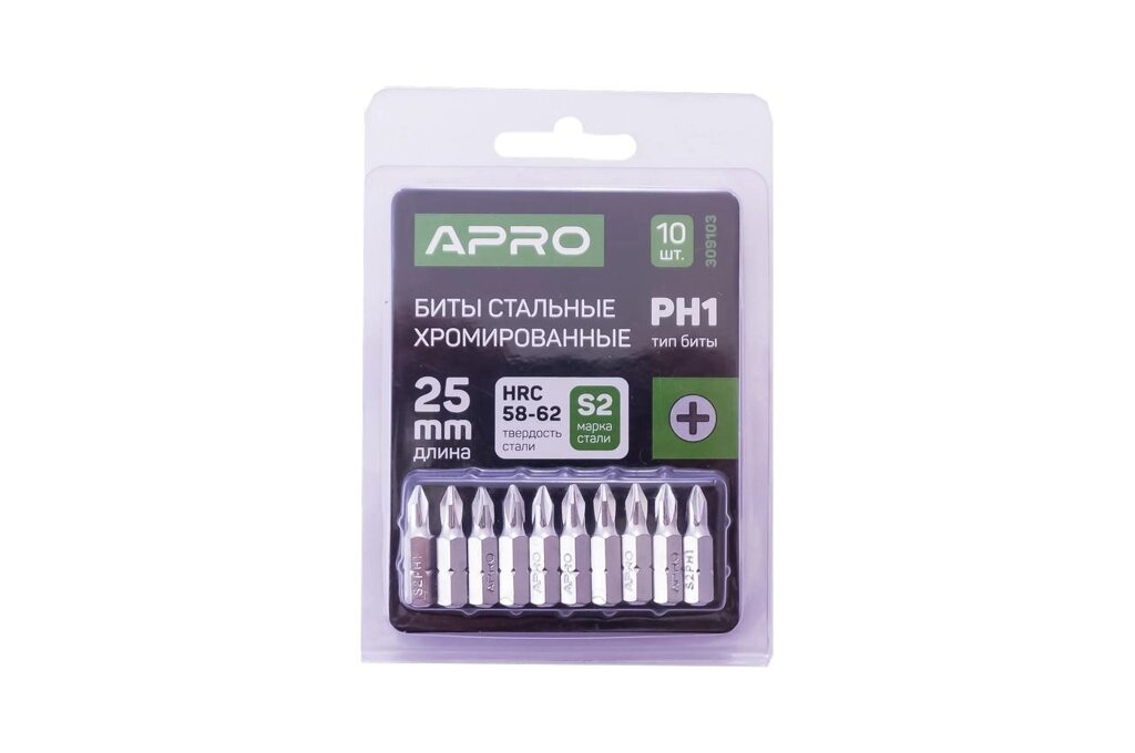 Біта Apro - PH1 x 25 мм хром ( 10 шт. ) 1 шт. від компанії Elektromax - фото 1