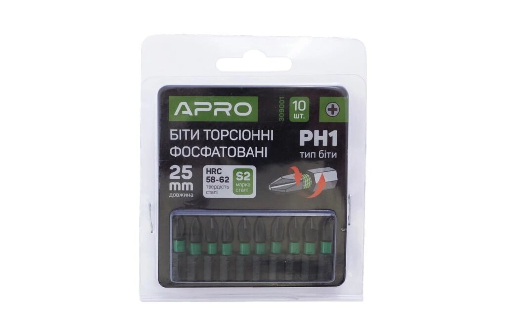 Біта Apro - PH1 x 25 мм ударна ( 10 шт. ) від компанії Elektromax - фото 1