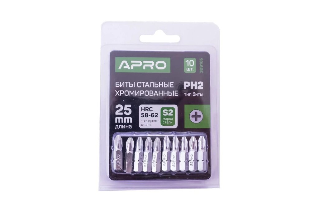 Біта Apro - PH2 x 25 мм хром ( 10 шт. ) 1 шт. від компанії Elektromax - фото 1