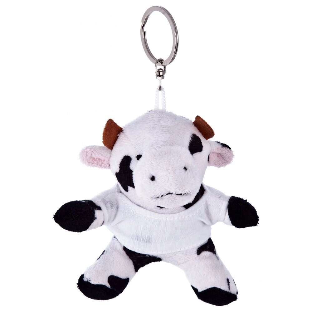 Брелок плюшева корова (чорно-білий, 9 см) від компанії Elektromax - фото 1