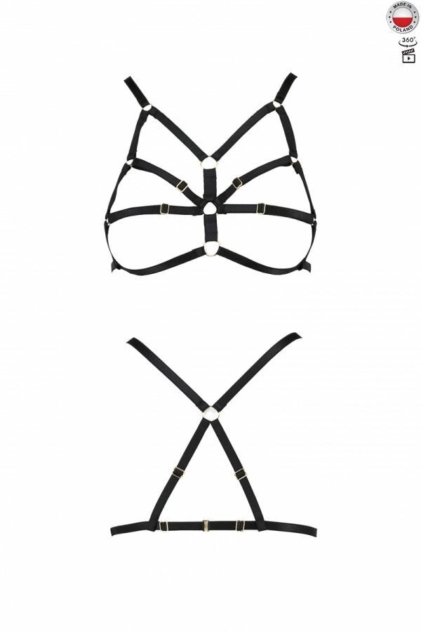 Бюстгальтер-стрепи Passion Exclusive ARMANDA BRA XXL/XXXL, black від компанії Elektromax - фото 1