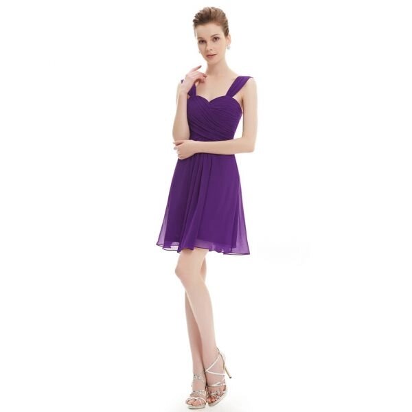 Чарівне коротке фіолетове плаття з гофрованим ліфом від компанії Elektromax - фото 1
