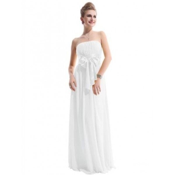 Чарівне плаття без ремінця з білим луком від компанії Elektromax - фото 1