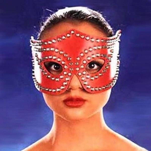 Червона карнавальна маска від компанії Elektromax - фото 1