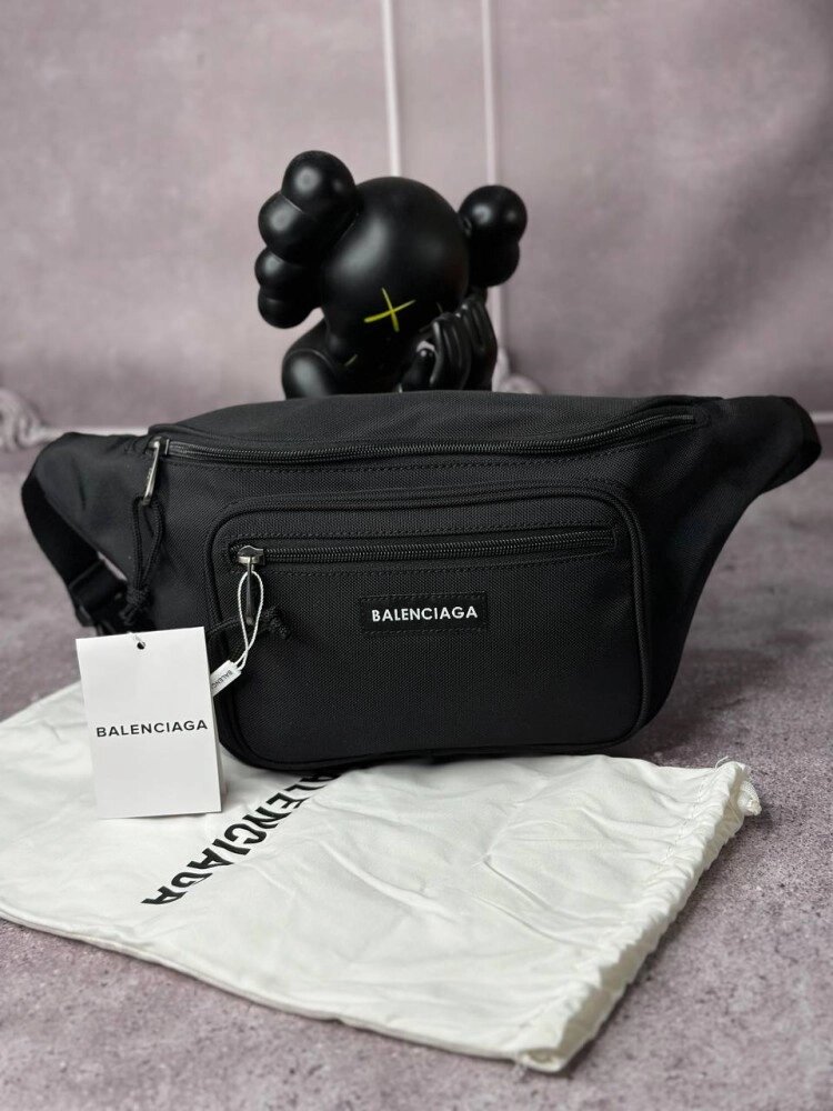 Чоловіча бананка Balenciaga чорна текстиль   s096 від компанії Elektromax - фото 1