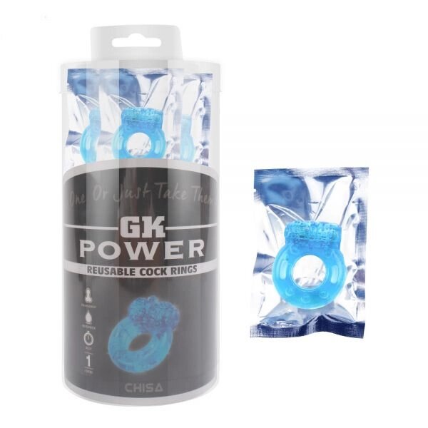 Чоловіче кільце з вібрацією GK Power Reusable Cock Ring, 1 шт від компанії Elektromax - фото 1