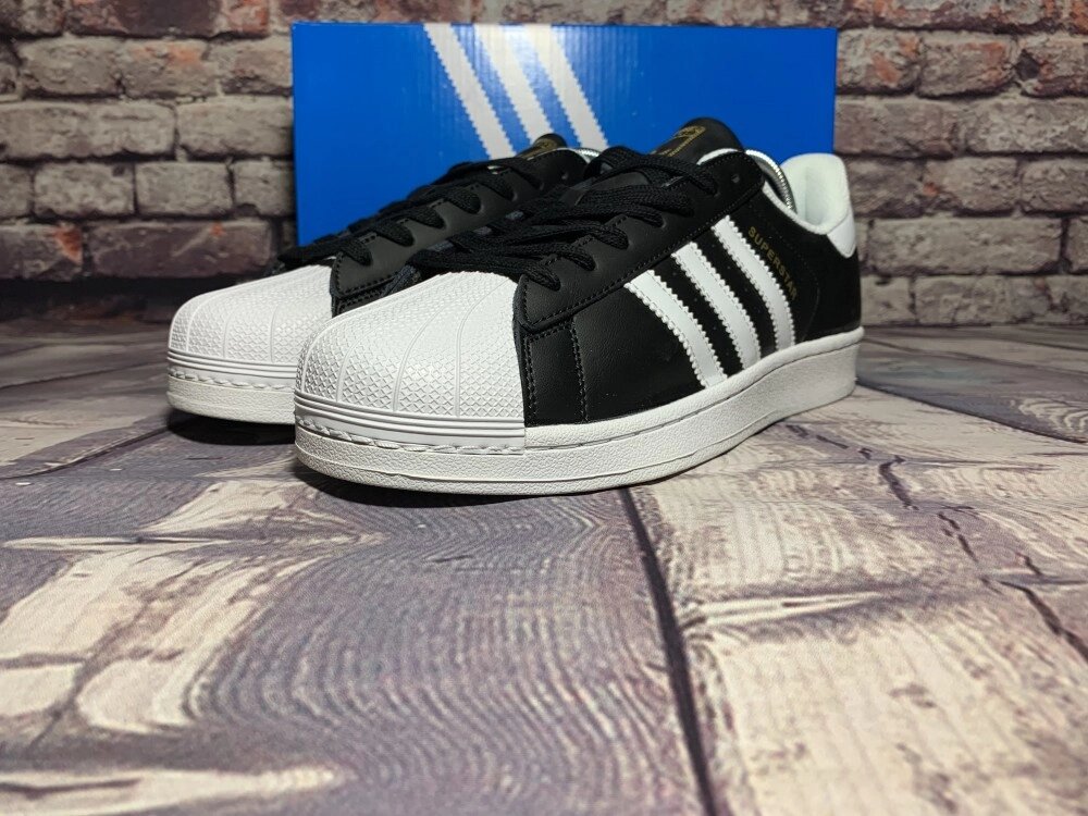 Чоловічі кросівки Adidas Superstar ( Чорні ) від компанії Elektromax - фото 1