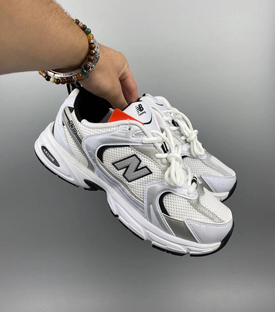 Чоловічі кросівки New Balance 530 white silver black від компанії Elektromax - фото 1