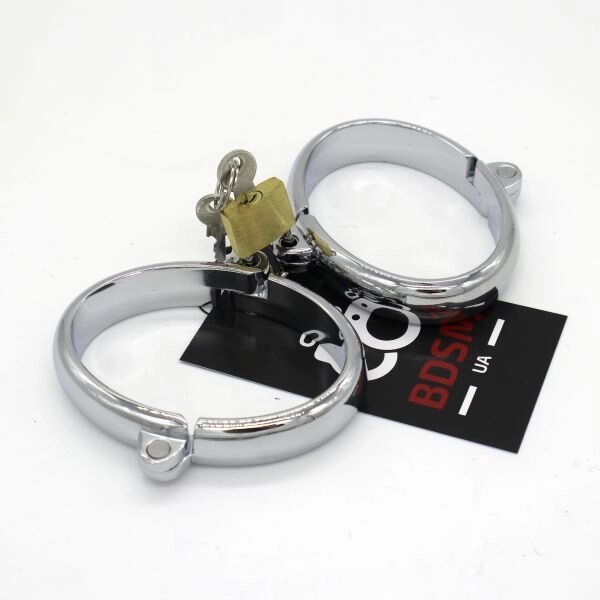 Чоловічі сталеві наручники, виготовлені зі сталі від компанії Elektromax - фото 1