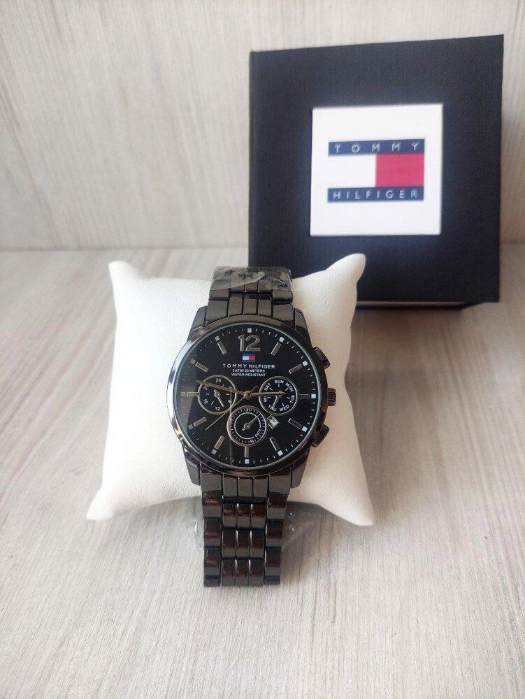 Чоловічий годинник Tommy Hilfiger black від компанії Elektromax - фото 1