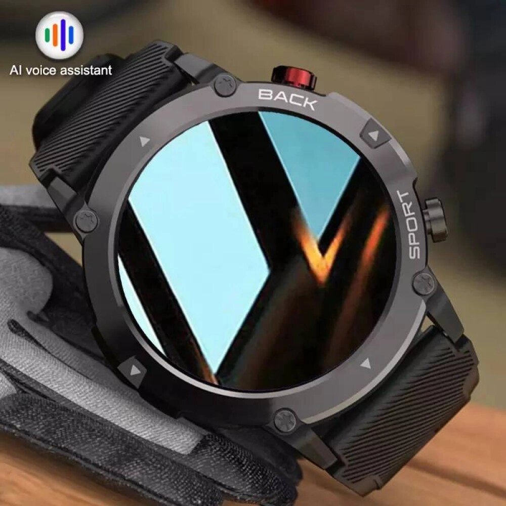 Чоловічий металевий смарт годинник Smart Watch GlobalWatch, чорний від компанії Elektromax - фото 1