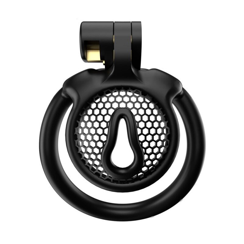 Чоловічий пояс    3D Mini Chastity Cage ZX-1Z Flat Ring Arc-shaped ring Black від компанії Elektromax - фото 1