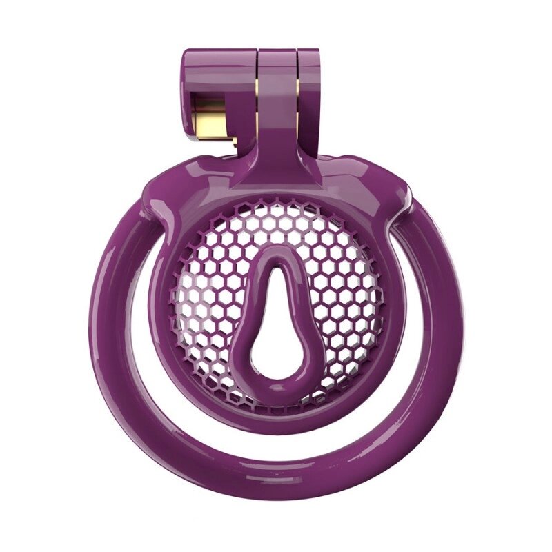 Чоловічий пояс    3D Mini Chastity Cage ZX-1Z Flat Ring Arc-shaped ring Purple від компанії Elektromax - фото 1