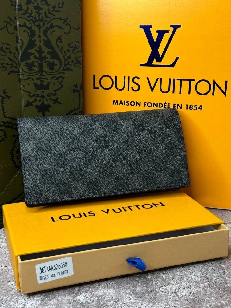 Чоловічий шкіряний гаманець Louis Vuitton Brazza Damier Graphite k041 від компанії Elektromax - фото 1