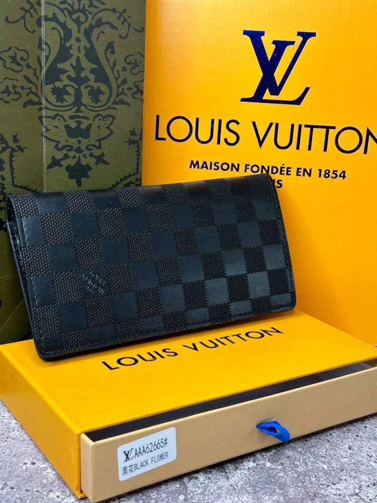 Чоловічий Шкіряний гаманець Louis Vuitton Brazza Damier Infini k041-2 від компанії Elektromax - фото 1