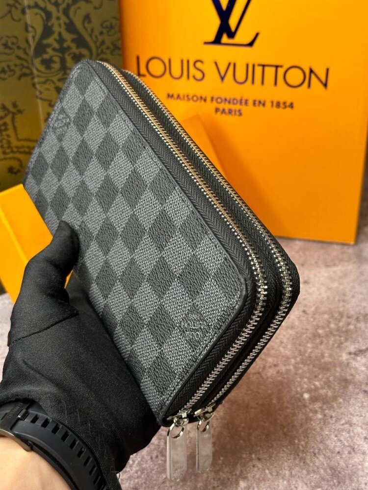 Чоловічий шкіряний гаманець Louis Vuitton на дві змійки k042 від компанії Elektromax - фото 1