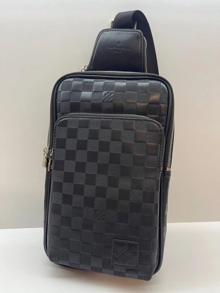 Чоловічий слінг Louis Vuitton Avenue NM Damier Infini, чорний від компанії Elektromax - фото 1