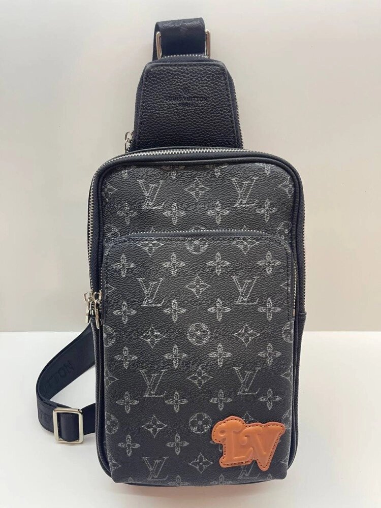 Чоловічий слінг Louis Vuitton Avenue NM Monogram Eclipse, чорний від компанії Elektromax - фото 1