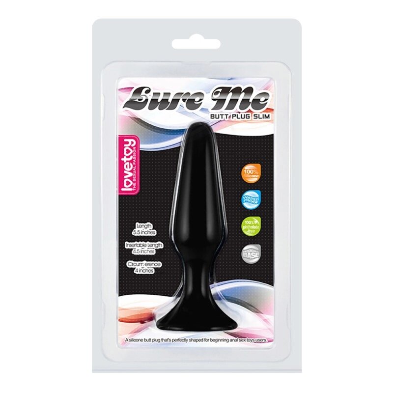 Чорна особиста     пробка Lure Me Silicone Anal Plug Large від компанії Elektromax - фото 1