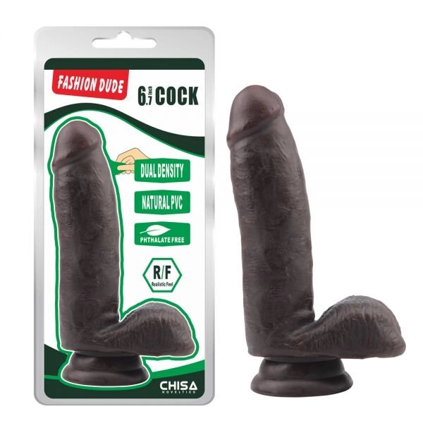 Чорний фалоімітатор Fashion Dude 6.7 Inch Cock від компанії Elektromax - фото 1