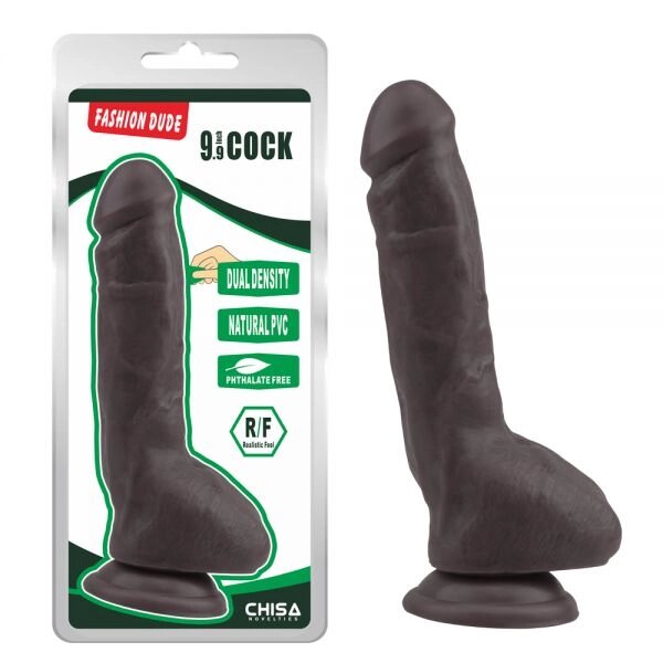 Чорний фалоімітатор на присоске Fashion Dude 9.9 Inch Cock від компанії Elektromax - фото 1