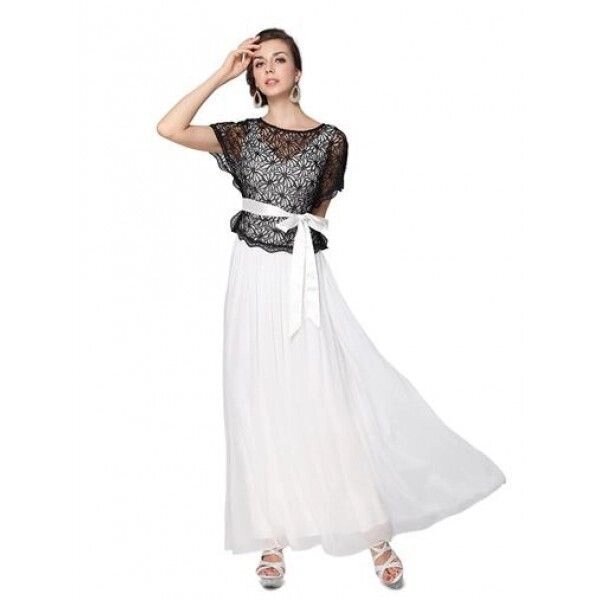 Чорно -біле вечірнє плаття з двох частин від компанії Elektromax - фото 1