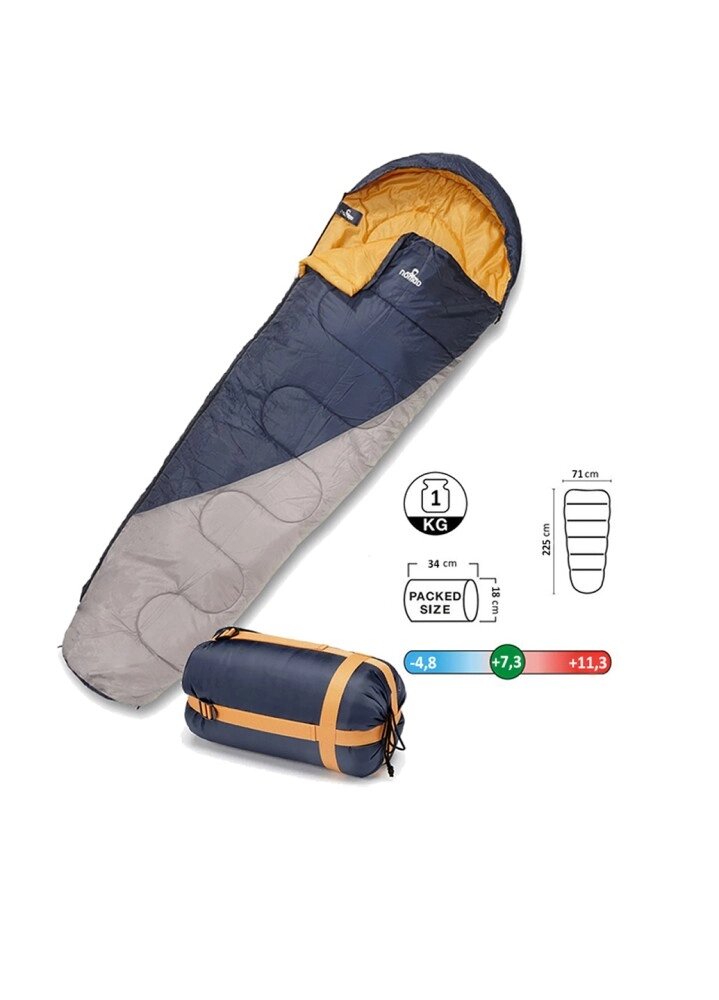 Cпальний мішок Nomad Sleeping Bag 225x71 cм Blue-Grey (NMD-SB-BLGR) від компанії Elektromax - фото 1