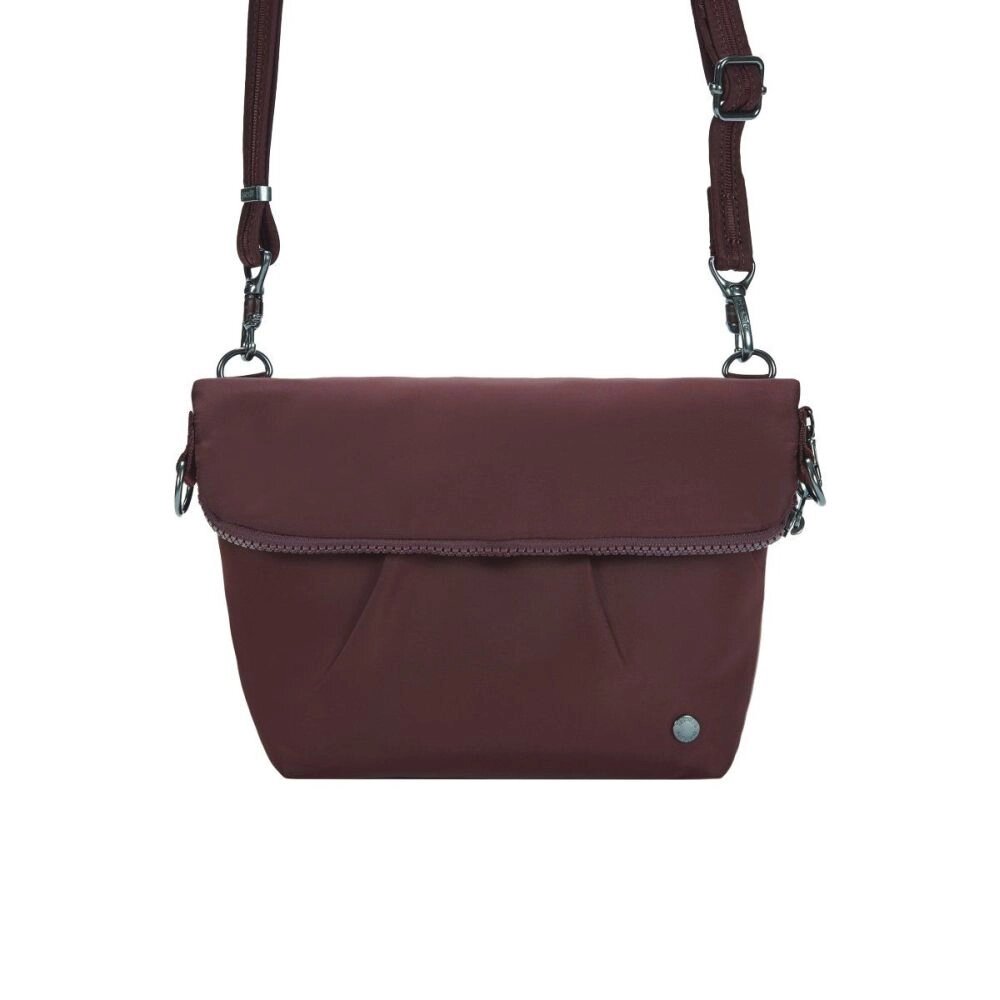 Cумка жіноча антизлодій Citysafe CX Convertible Crossbody, 6 ступенів захисту (бордовий, 28 x 26 x 8 см) від компанії Elektromax - фото 1