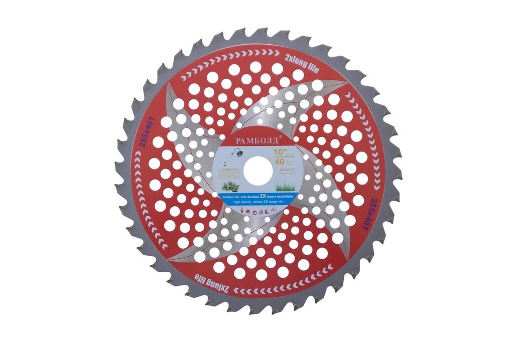 Диск для триммера Рамболд - 255 мм x 40Т переможецьовий червоний Pro 1 шт. від компанії Elektromax - фото 1