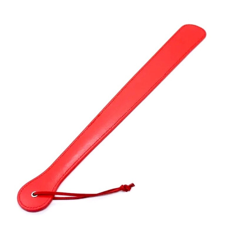 Довга червона шльопалка Spanking Whip Paddle Red від компанії Elektromax - фото 1