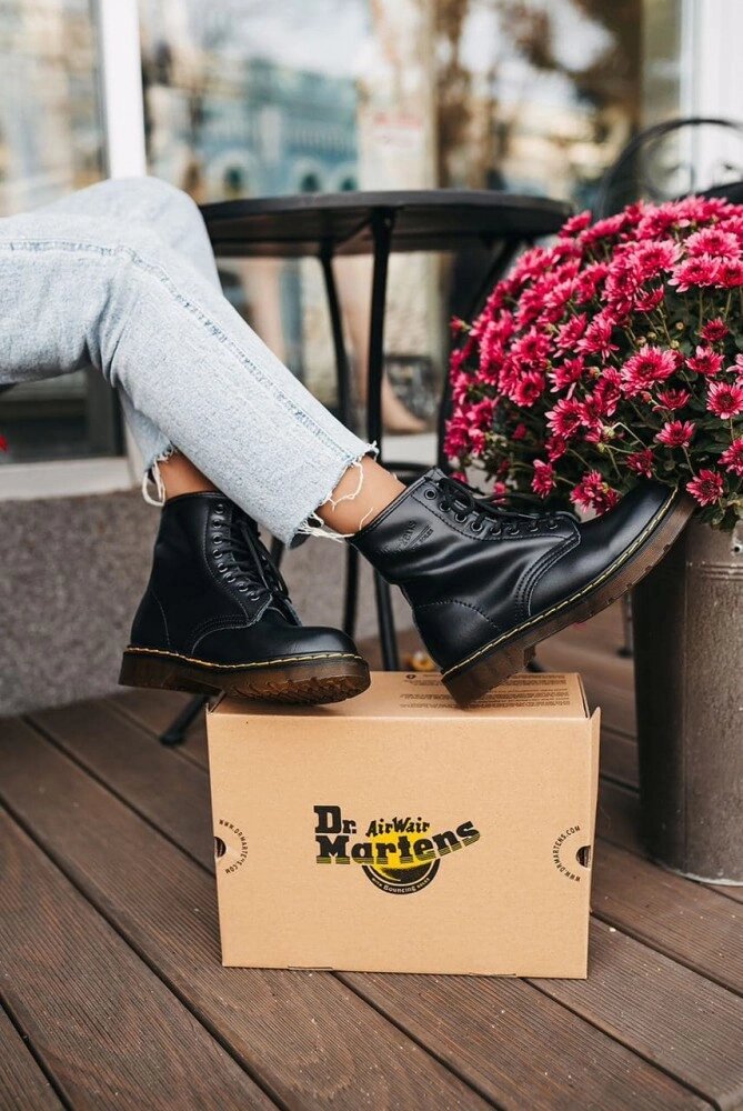 Dr. Martens Classic чорні (Без хутра, Лого) від компанії Elektromax - фото 1