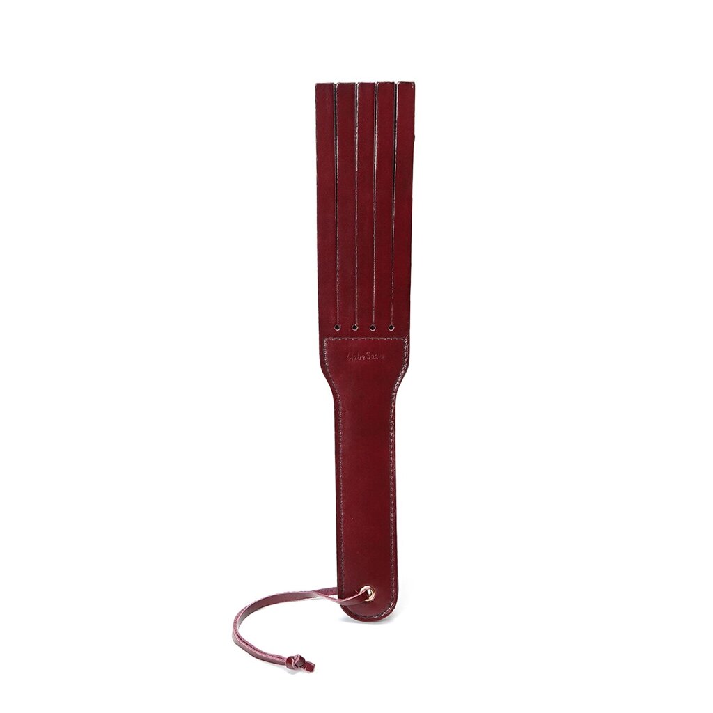 Двосторонній паддл Liebe Seele Wine Red Spanking Paddle, натуральна шкіра від компанії Elektromax - фото 1