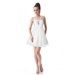 Дво -шлейкове плаття з мерехтливими блискітками білі