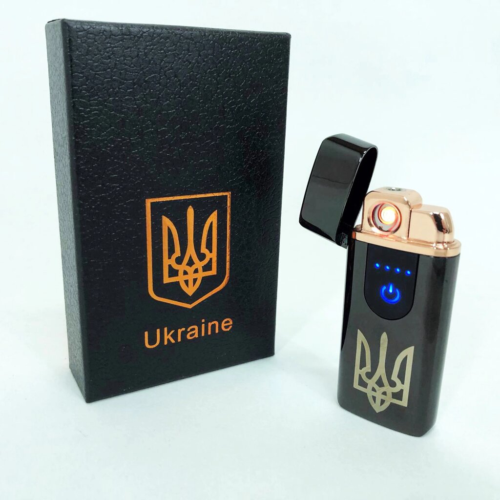 Електрична та газова запальничка Україна із USB-зарядкою HL-431, вітрозахисна запальничка. Колір: чорний від компанії Elektromax - фото 1