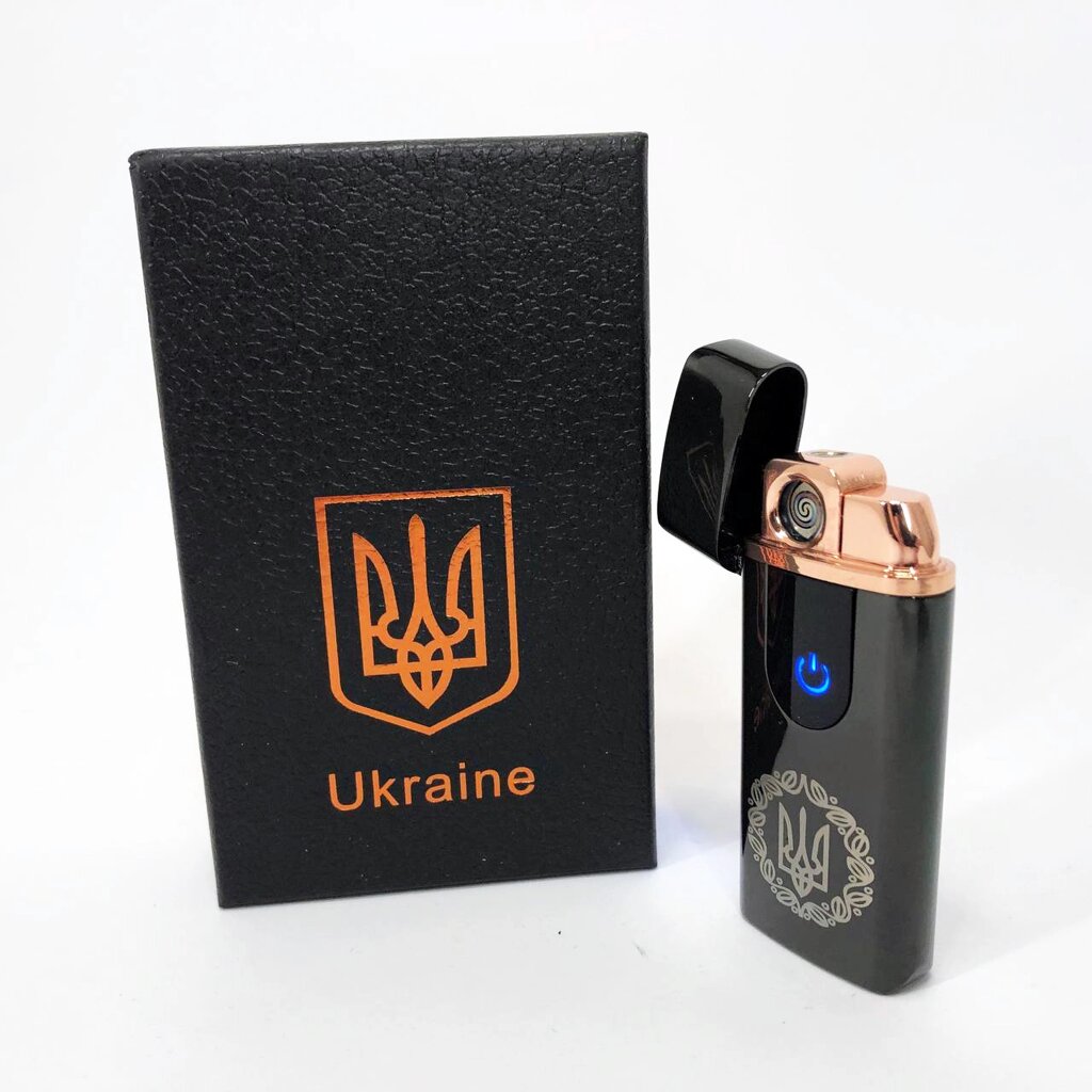 Електрична та газова запальничка Україна із USB-зарядкою HL-435, запальничка незвичайна. Колір: чорний від компанії Elektromax - фото 1