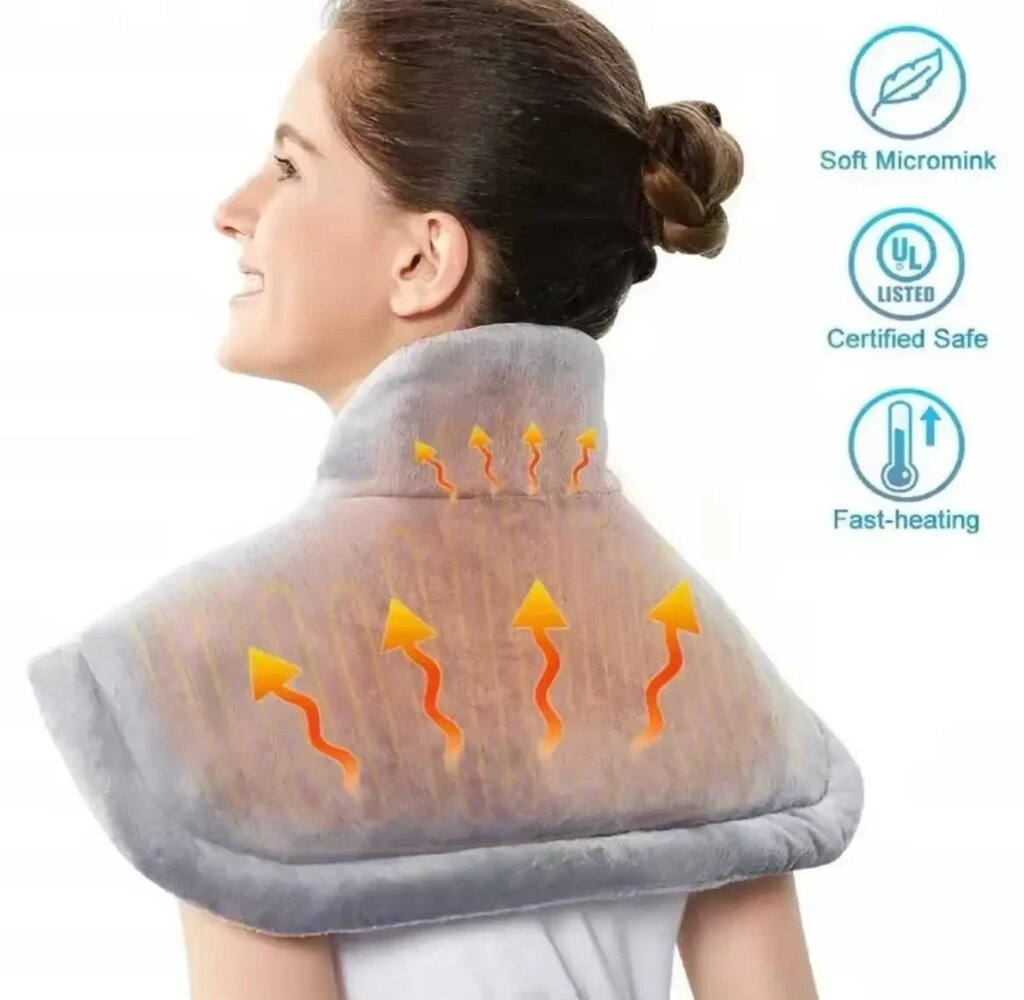 Електрогрілка для спини та шиї Heating Pad Електрична грілка проти болю в спині та шиї від компанії Elektromax - фото 1